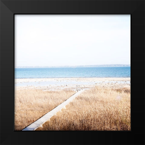 Grassy Shore Black Modern Wood Framed Art Print by Wilson, Kali
