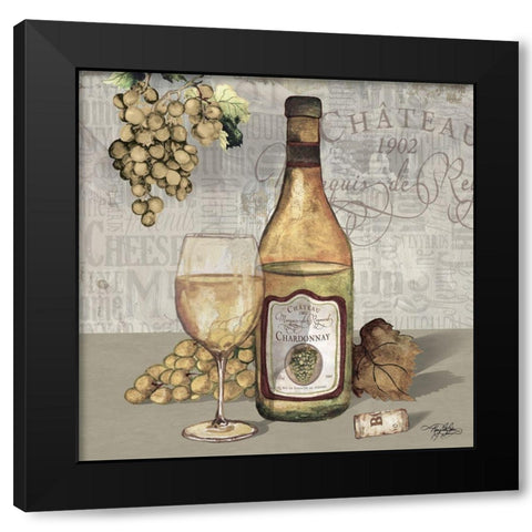 Wine and Grapes III Black Modern Wood Framed Art Print by Baker, Mary Beth