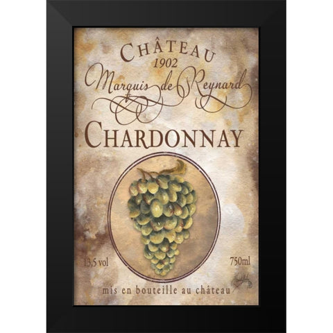 Still Life Wine Label X Black Modern Wood Framed Art Print by Baker, Mary Beth