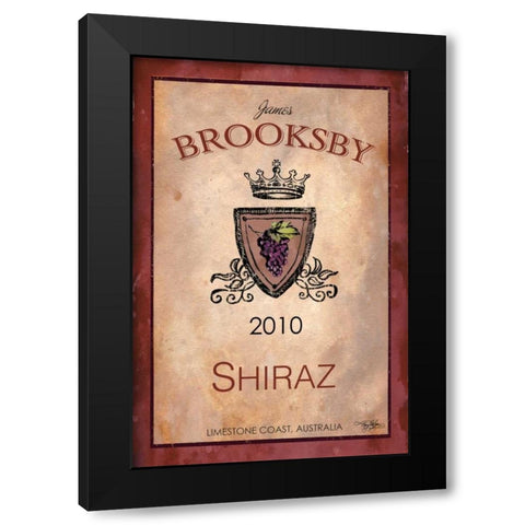 Still Life Wine Label III Black Modern Wood Framed Art Print by Baker, Mary Beth