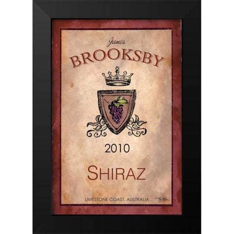 Still Life Wine Label III Black Modern Wood Framed Art Print by Baker, Mary Beth