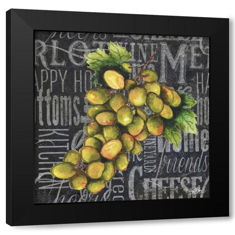 Wine Grapes I Black Modern Wood Framed Art Print with Double Matting by Baker, Mary Beth