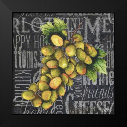 Wine Grapes I Black Modern Wood Framed Art Print by Baker, Mary Beth