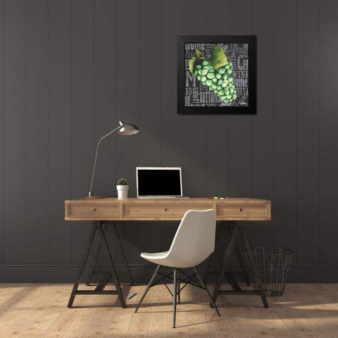 Wine Grapes II Black Modern Wood Framed Art Print by Baker, Mary Beth