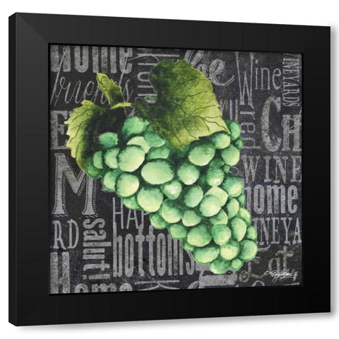 Wine Grapes II Black Modern Wood Framed Art Print with Double Matting by Baker, Mary Beth