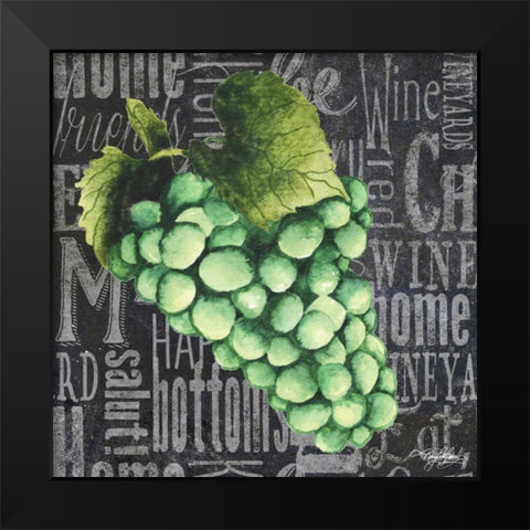 Wine Grapes II Black Modern Wood Framed Art Print by Baker, Mary Beth