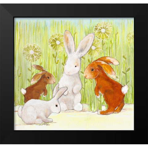Cool Kids Black Modern Wood Framed Art Print by Diannart