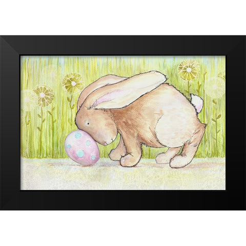 Pushing Easter Black Modern Wood Framed Art Print by Diannart