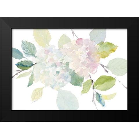 Blushing Blooms Black Modern Wood Framed Art Print by Loreth, Lanie