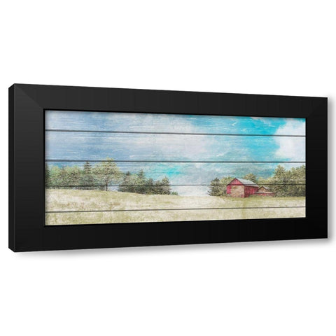 Countryside Town Farm Black Modern Wood Framed Art Print with Double Matting by Redding, James