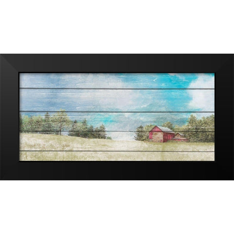 Countryside Town Farm Black Modern Wood Framed Art Print by Redding, James