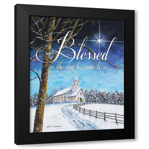 Blessed Church Black Modern Wood Framed Art Print by Redding, James