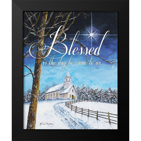 Blessed Church Black Modern Wood Framed Art Print by Redding, James