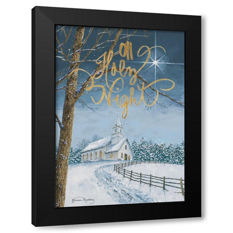 Oh Holy Night Black Modern Wood Framed Art Print with Double Matting by Redding, James