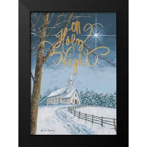 Oh Holy Night Black Modern Wood Framed Art Print by Redding, James