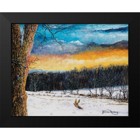 Fiery Sky Black Modern Wood Framed Art Print by Redding, James