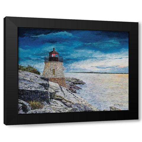 Castle Bay Light Black Modern Wood Framed Art Print with Double Matting by Redding, James
