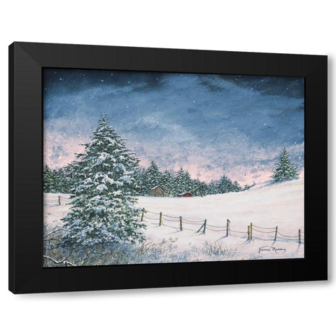 Winter Mornings Black Modern Wood Framed Art Print with Double Matting by Redding, James
