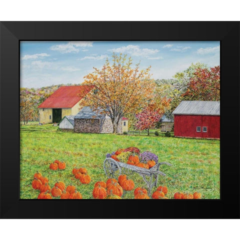 Autumns Colors Black Modern Wood Framed Art Print by Redding, James
