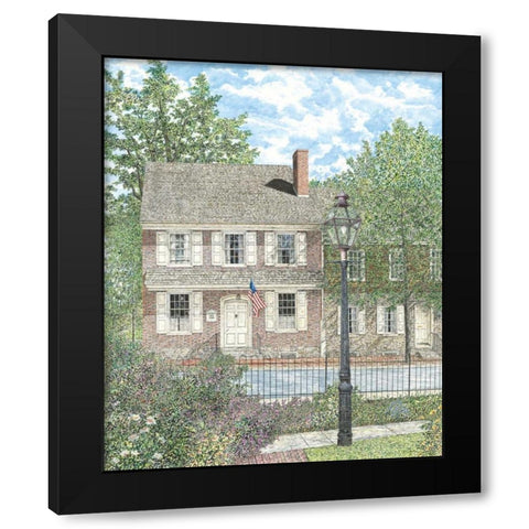 Court Inn Black Modern Wood Framed Art Print by Redding, James