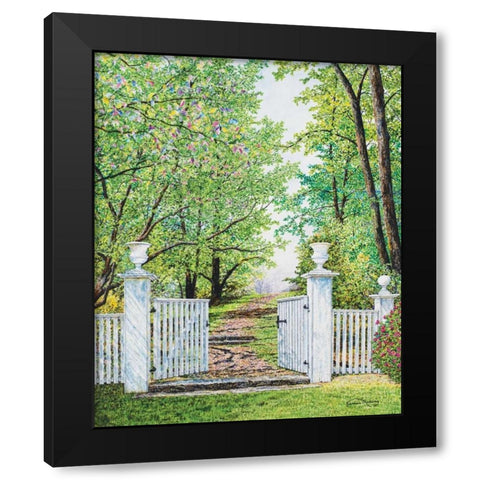 Narrow Is The Path Black Modern Wood Framed Art Print by Redding, James
