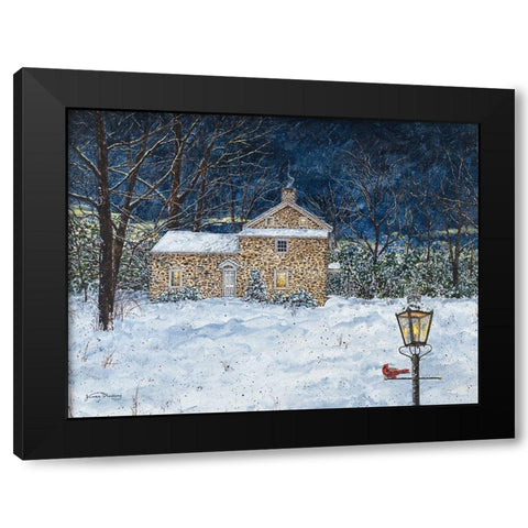 Stone House Black Modern Wood Framed Art Print by Redding, James