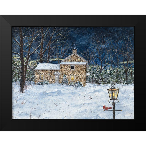 Stone House Black Modern Wood Framed Art Print by Redding, James