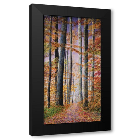 Watercolor Sky Black Modern Wood Framed Art Print with Double Matting by Redding, James