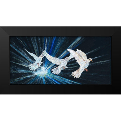 Three Spirits Black Modern Wood Framed Art Print by Redding, James