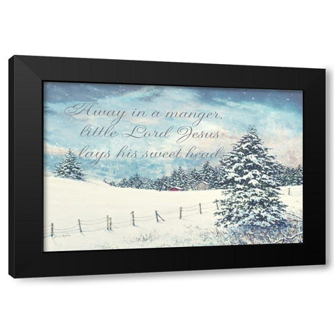 Away in a Manger Black Modern Wood Framed Art Print by Redding, James