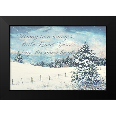 Away in a Manger Black Modern Wood Framed Art Print by Redding, James