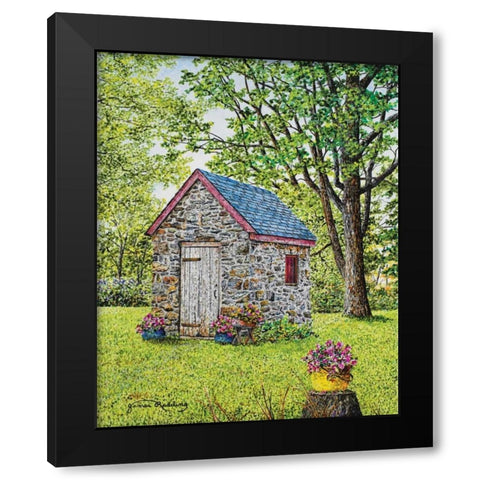 Spring At The Springhouse Black Modern Wood Framed Art Print by Redding, James