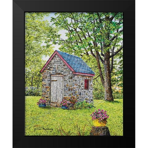 Spring At The Springhouse Black Modern Wood Framed Art Print by Redding, James