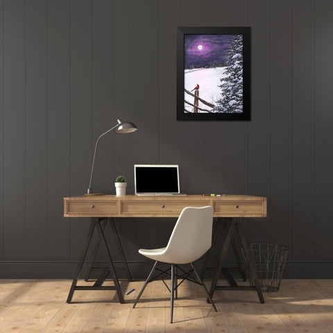 Deep Mauve Midnight Black Modern Wood Framed Art Print by Redding, James