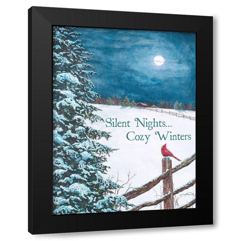 Cozy Winters Black Modern Wood Framed Art Print by Redding, James