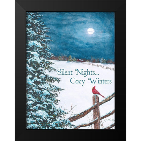 Cozy Winters Black Modern Wood Framed Art Print by Redding, James