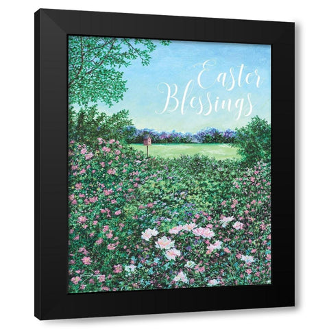 Easter Garden Blessings Black Modern Wood Framed Art Print with Double Matting by Redding, James
