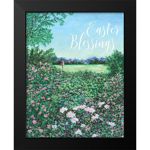 Easter Garden Blessings Black Modern Wood Framed Art Print by Redding, James