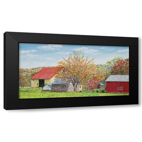 Autumns Colors Panel Black Modern Wood Framed Art Print by Redding, James