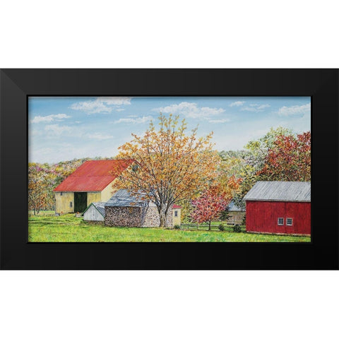 Autumns Colors Panel Black Modern Wood Framed Art Print by Redding, James