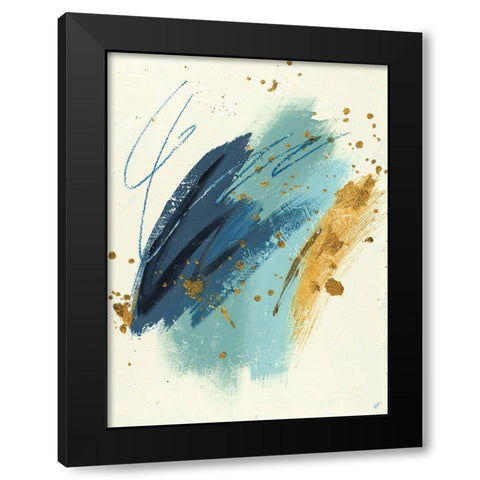 Blue December Black Modern Wood Framed Art Print with Double Matting by Pinto, Patricia
