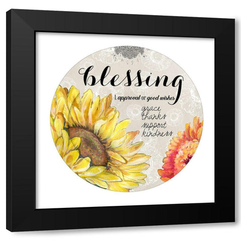 Blessed Harvest Black Modern Wood Framed Art Print with Double Matting by Diannart