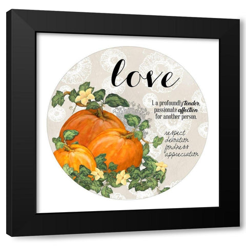 Loving Harvest Black Modern Wood Framed Art Print by Diannart