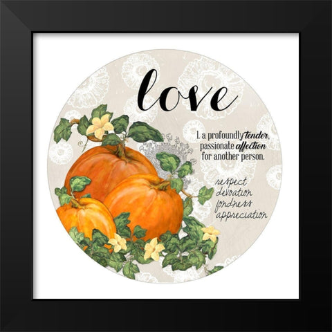 Loving Harvest Black Modern Wood Framed Art Print by Diannart