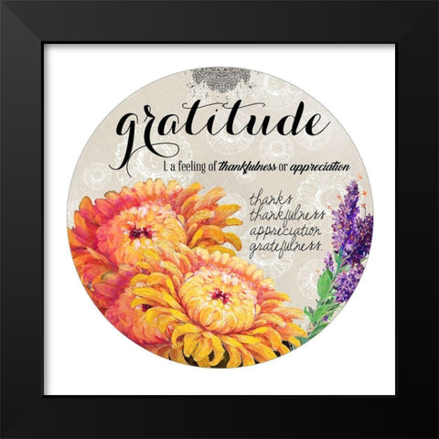 Grateful Harvest Black Modern Wood Framed Art Print by Diannart