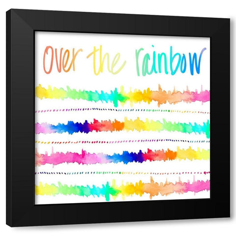 Over The Rainbow Black Modern Wood Framed Art Print with Double Matting by James, Nola