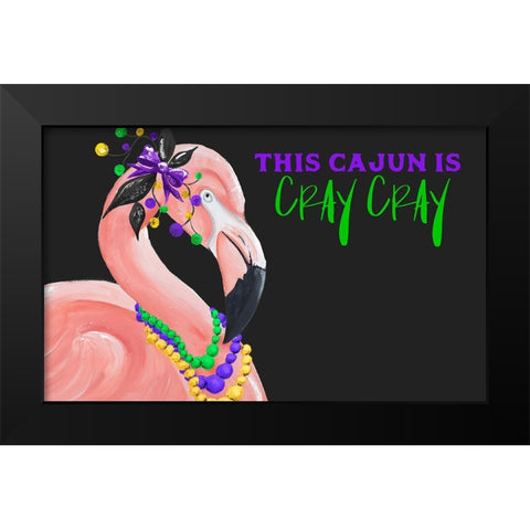 Crazy Cajun Black Modern Wood Framed Art Print by Ritter, Gina