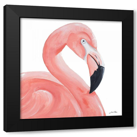 Pink Party of Four I Black Modern Wood Framed Art Print with Double Matting by Ritter, Gina