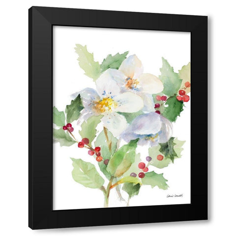 Christmas Bouquet I Black Modern Wood Framed Art Print with Double Matting by Loreth, Lanie