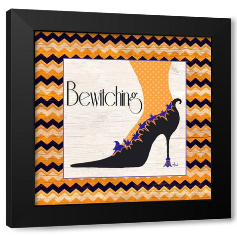 Bewitching Shoes I Black Modern Wood Framed Art Print by Metz, Andi